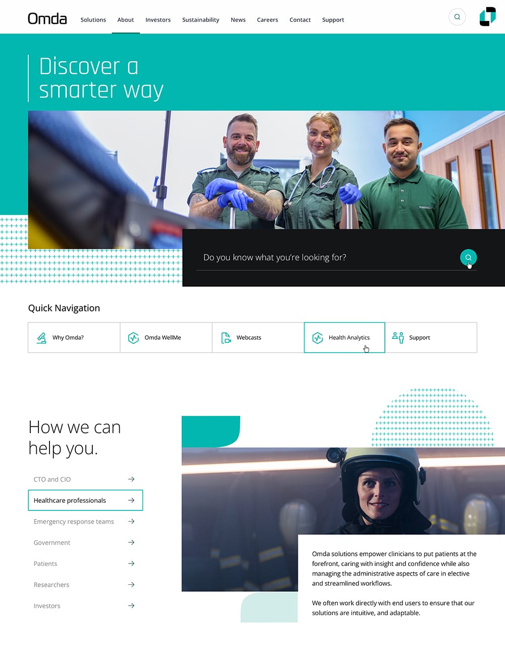 Omda complex global website redesign